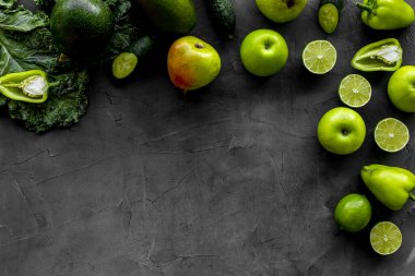 Çiğ sebze seti - protein kaynağı, vejetaryen yemeği, üst manzara