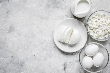 Süt ürünleri ile protein kahvaltı konsepti masaüstü görünümü taklit