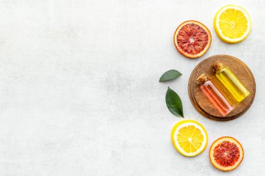 Turunçgil yağı ile yapılan Aroma terapisi. Üst görünüm