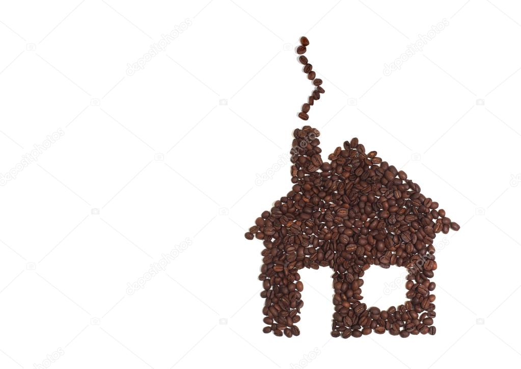 Coffee House Made of Coffee Beans