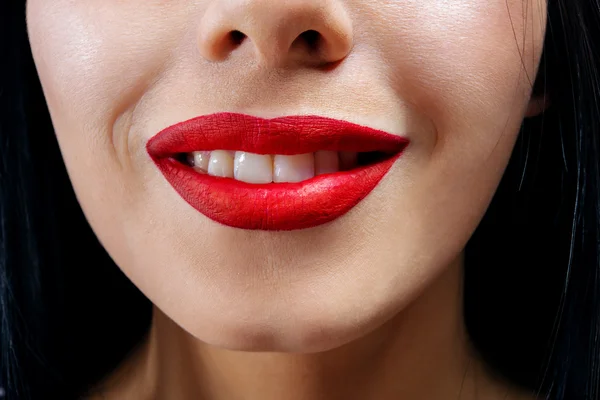 Belle labbra femminili — Foto Stock