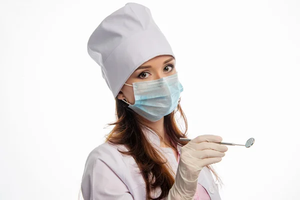 Young brunette female doctor — Stock Photo, Image