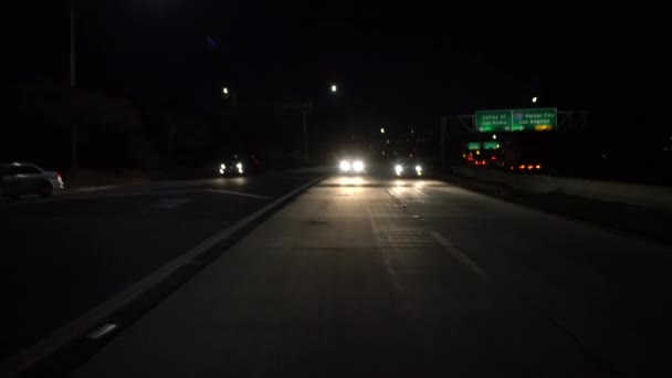 Port Los Angeles Vincent Thomas Bridge Driving Plate Set Hátsó — Stock videók