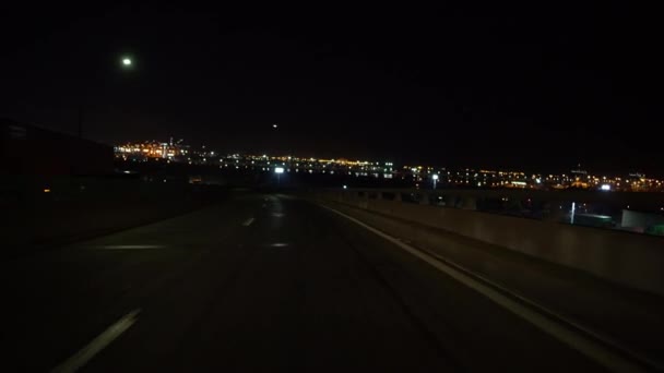 Port Los Angeles Vincent Thomas Bridge Driving Plate Set Front — Wideo stockowe