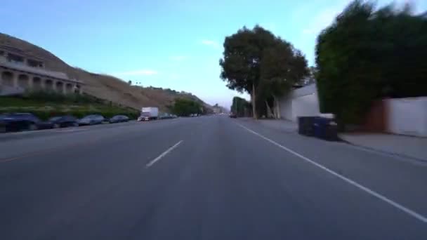 Malibu California Litoral Entardecer Driving Hyperlapse Pier Area — Vídeo de Stock