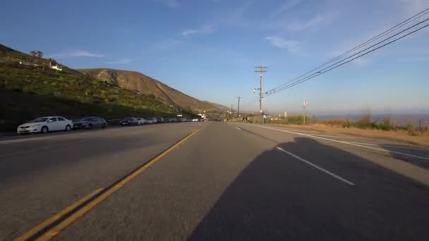 Malibu California Coastline Sunset Driving Template West Malibu — Vídeo de Stock