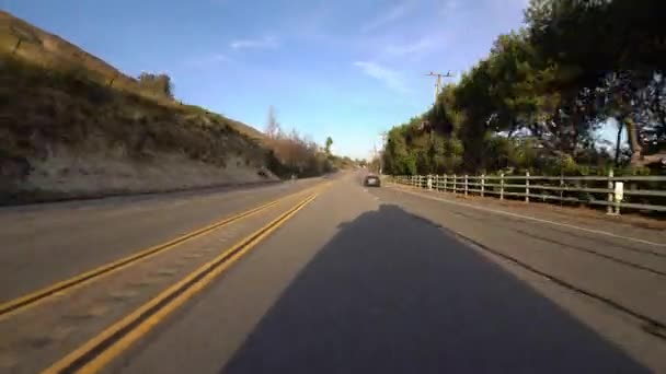 Malibu California Coastline Tramonto Guida Hyperlapse Malibu Occidentale — Video Stock