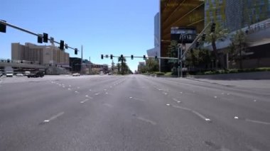 Las Vegas Bulvarı 6 numaralı sürücü plakası. Nevada ABD Aria 'da.