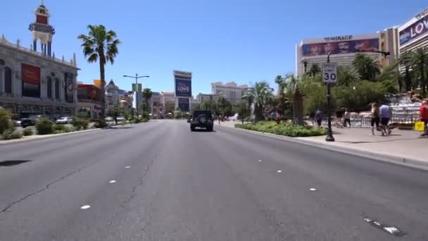 Las Vegas Strip Southbound Placas Condução Nevada Eua Merage — Vídeo de Stock