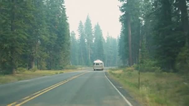 Crater Gölü Ulusal Parkı Vahşi Yangın 2017 Duman Oregon Abd — Stok video