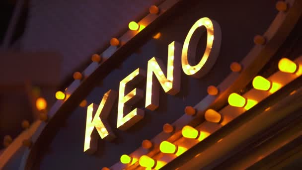 Las Vegas Kumarhanesi Kino Neon Tabelası Nevada Abd — Stok video