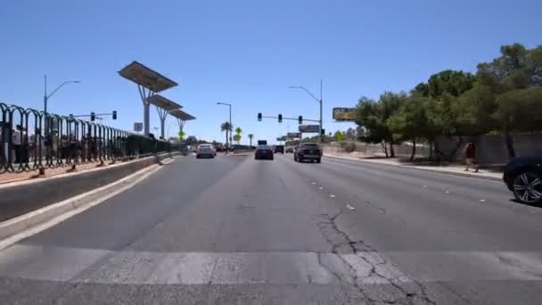 Las Vegas Strip Southbound Rijplaten Nevada Verenigde Staten Welkom Las — Stockvideo