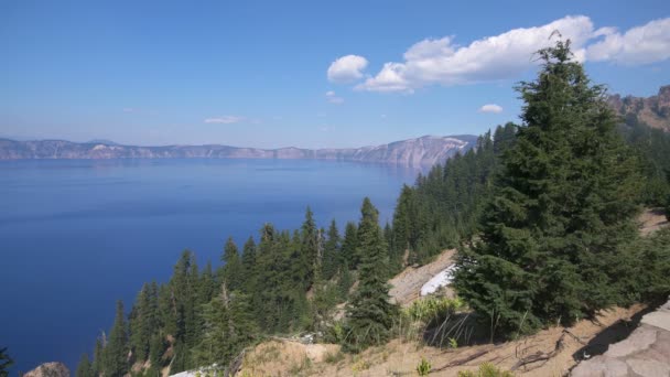 Crater Lake National Park Vista Dal Rim Trail Oregon Usa — Video Stock