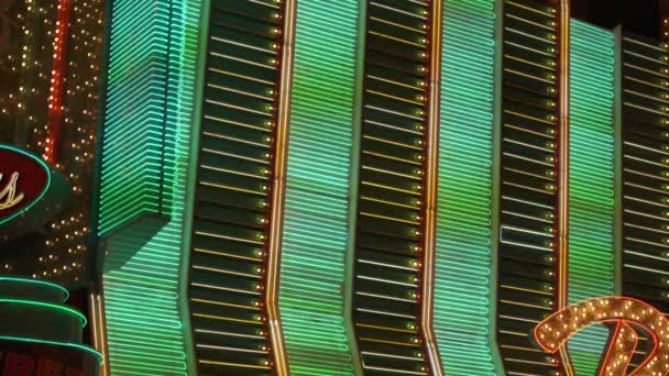Las Vegas Kumarhanesi Yeşil Neon Nevada — Stok video