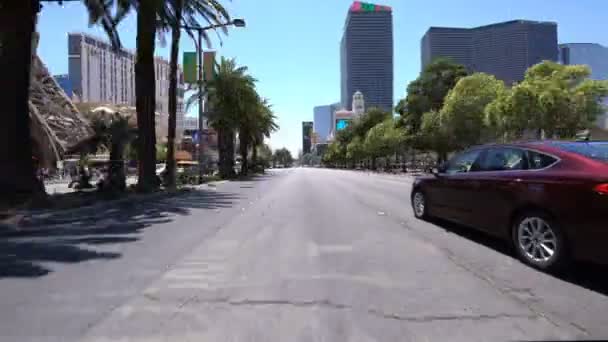 Las Vegas Bulvarı Gündüz Süratli Sürüş Güneye — Stok video
