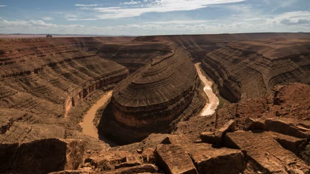 Goosenecks State Park Time Lapse San Juan River Utah Usa — Stockvideo