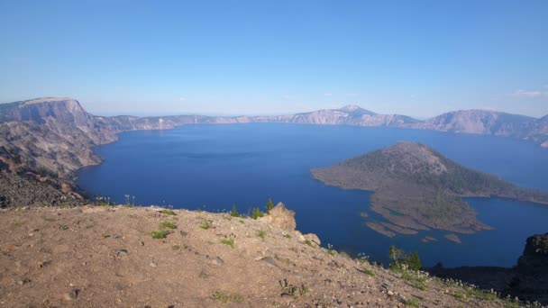 Parque Nacional Crater Lake Wizard Island Oregon Eua — Vídeo de Stock