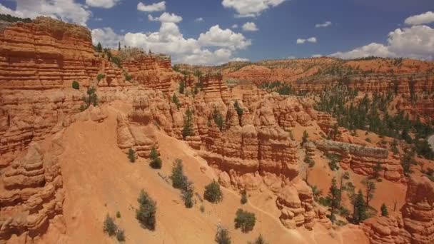 Hoodoos Rock Formation Légi Lövés Red Canyon Utah Előre Fly — Stock videók