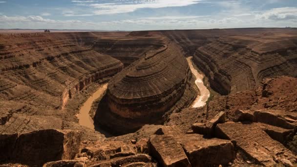 Goosenecks State Park Time Lapse San Juan River Utah Usa — Stockvideo