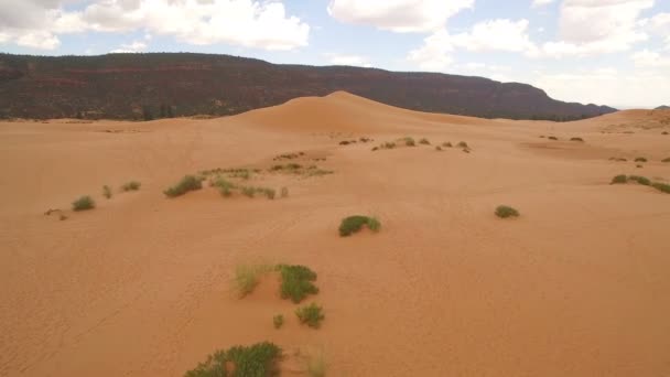 Кораловий Рожевий Пісок Dunes Utah Desert Aerial Shot Forward Elevate — стокове відео