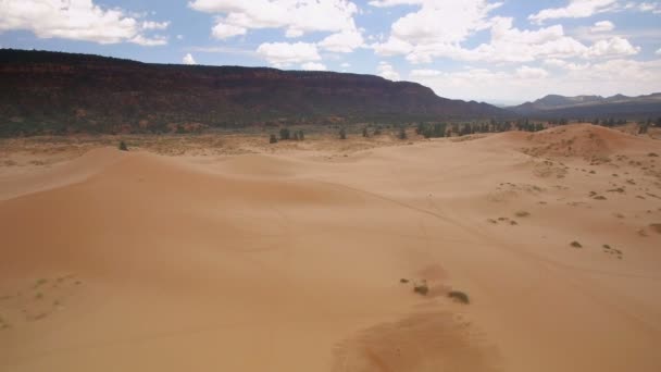 Korallenrosa Sanddünen Utah Wüste Luftaufnahme Rückwärts Südwesten Der Usa — Stockvideo