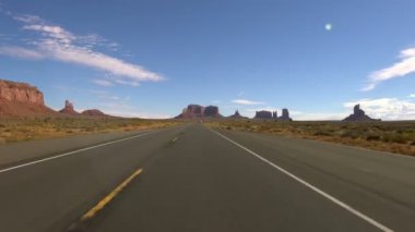 Monument Valley Hiperlapse Sahne Byway 163 Utah Kuzeybatı ABD