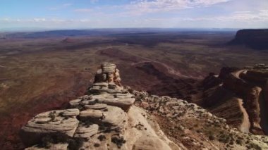 Moki Dugway Hava Çekim Kanyonu Ayılarda Yollar Cedar Mesa Güneybatı ABD Dönüşümlü