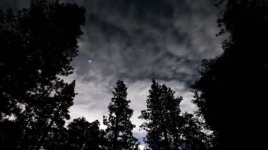 Yıldızlar ve Bulutlar Hızla Hızlanıyor San Gabriel Dağları Ulusal Anıtı Kaliforniya ABD Eğiliyor