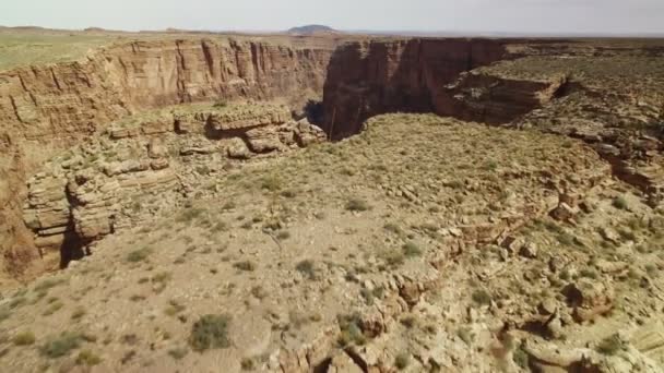 Grand Canyon Luftaufnahme Little Colorado River Gorge Navajo Nation Rückwärts — Stockvideo