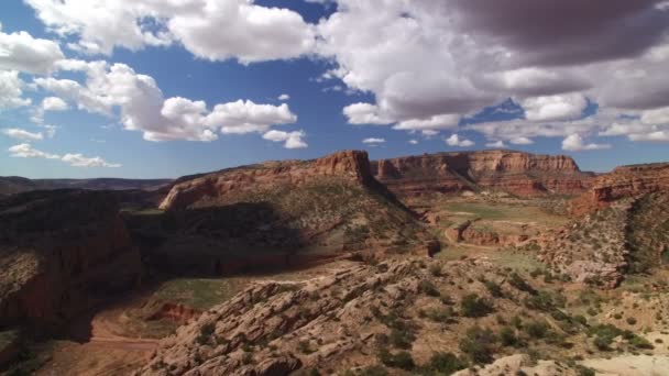 Arizona Rocky Canyon Antenn Skott Winding River Gorge Sydvästra Usa — Stockvideo