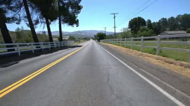 Plantilla Conducción Área Rural Rancho Granja Ciudad Pequeña — Vídeo de stock