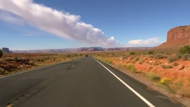 Monument Valley Driving Hyperlapse Scenic Byway 163 Southbound Utah Southwest — Vídeos de Stock