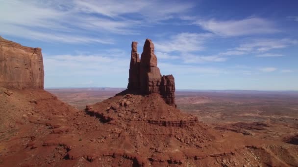Monument Valley King His Throne Butte Southwest Desert Usa Rotate — Stock Video