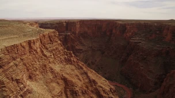 Grand Canyon Aerial Shot Little Colorado River Gorge Navajo Nation — Video Stock