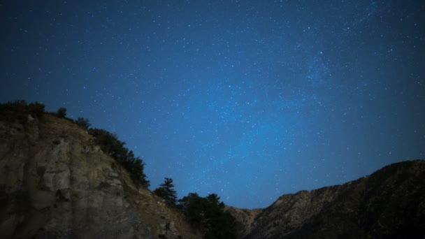 Milky Way Cliffs San Gabriel Mountains National Monument California Usa — Stock Video