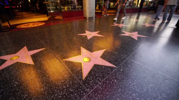 Hollywood Blvd Walk Fame Kalifornia Stany Zjednoczone — Wideo stockowe