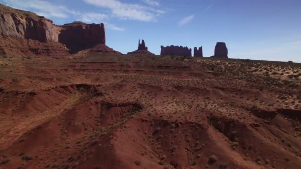 Monument Valley King His Throne Stagecoach Butte Sydvästra Öknen Usa — Stockvideo