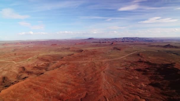 Bears Ears Valley Gods Luftaufnahme Südwest Wüste Usa Vorwärts Abstieg — Stockvideo