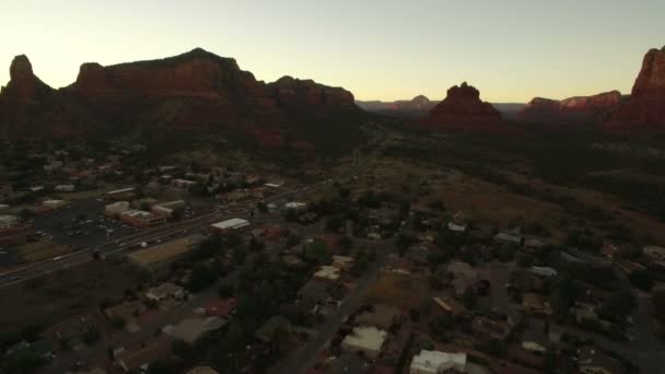 Sedona Bell Rock City Aerial Shot Sonoran Desert Arizona Usa — Vídeo de stock