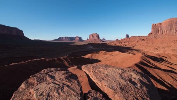 Monument Valley Daytime Lapse John Ford Point Southwest Usa Tilt — Stock video