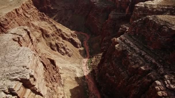 Grand Canyon Aerial Shot Little Colorado River Gorge Navajo Nation — Stockvideo