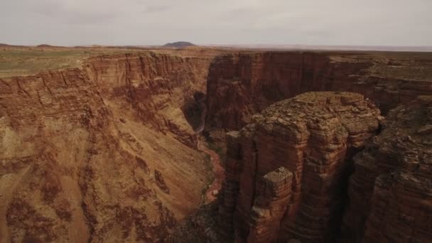 Grand Canyon Aerial Shot Little Colorado River Gorge Navajo Nazione — Video Stock