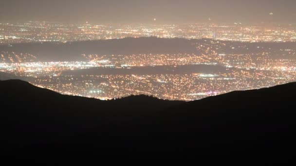 Los Angeles City Lights Gezien Vanaf San Gabriel Mts National — Stockvideo