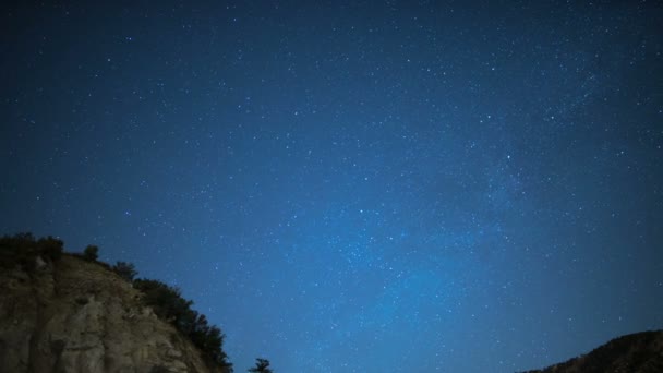 Voie Lactée Dessus Des Falaises San Gabriel Mountains National Monument — Video