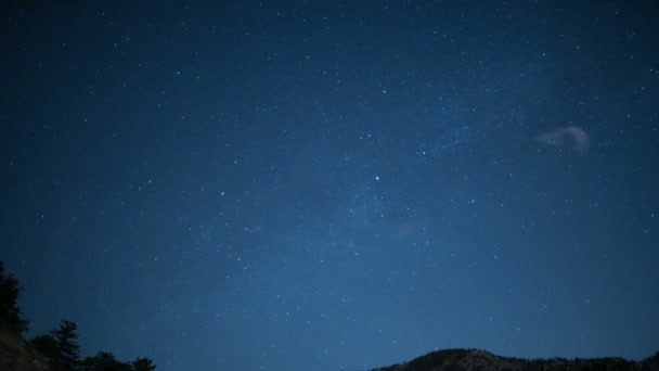 Melkweg Boven San Gabriel Mountains National Monument Californië Usa Sky — Stockvideo