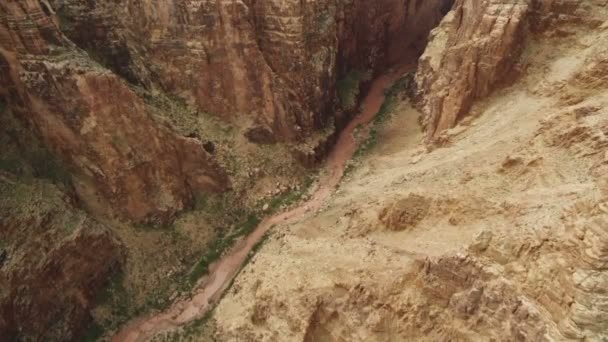 Grand Canyon Tir Aérien Petite Gorge Rivière Colorado Dans Nation — Video