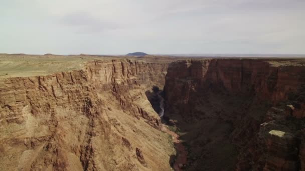 Grande Canyon Aerea Girato Piccolo Colorado Fiume Gola Navajo Nazione — Video Stock