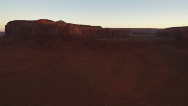 Monument Valley Artist Point Sunset Aerial Shot Jihozápadní Poušť Usa — Stock video