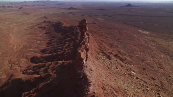 Bears Ears Valley Gods Luftaufnahme Südwestwüste Usa Felsfinnen Fliegen Über — Stockvideo