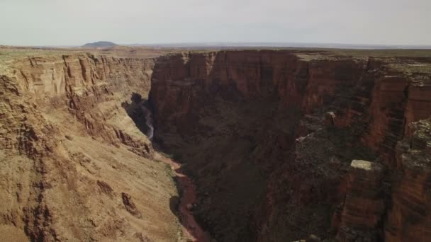 Grand Canyon Airial Shot Little Colorado River Gorge Navajo Nation — Stok Video